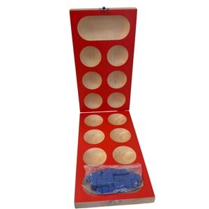 IKEA LATTJO Kalaha Mancala Board Game Kids Unisex OS Wood Red Blue 703.022.40